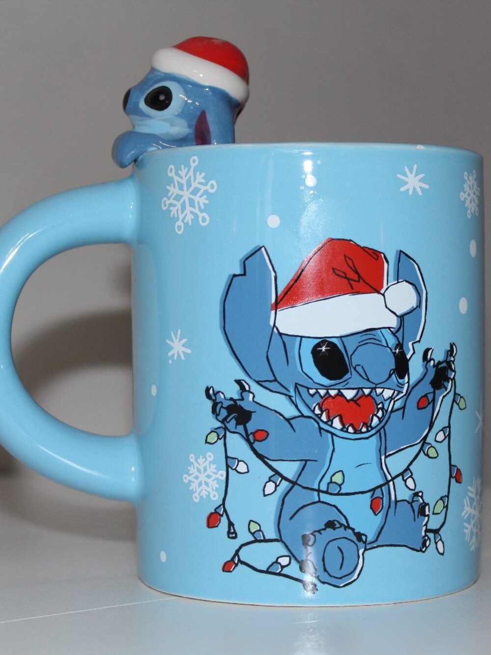 Disney Lilo & Stitch Christmas Mug 3D Santa Hat Ceramic Coffee Tea Cup Mug